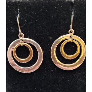 Double Gold & Silver Rings Earrings